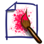 Icon of a piece of paper and paintbrush